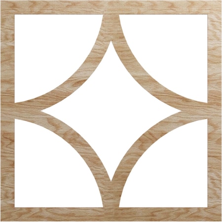 Ekena Millwork Statesman Wood Fretwork Pierced Ceiling Medallion, Red Oak, 34"OD x 21 3/4"ID x 3/8"T CMWP34X34X0375STRO